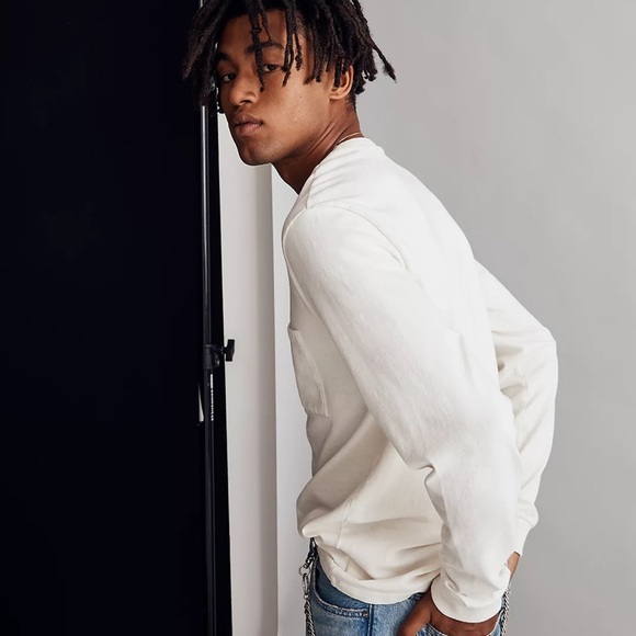 Relaxed Long-Sleeve Tee MEDIUM Ma953 - Picture 2 of 6